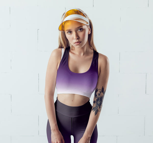 Purple Ombre Padded Sports Bra