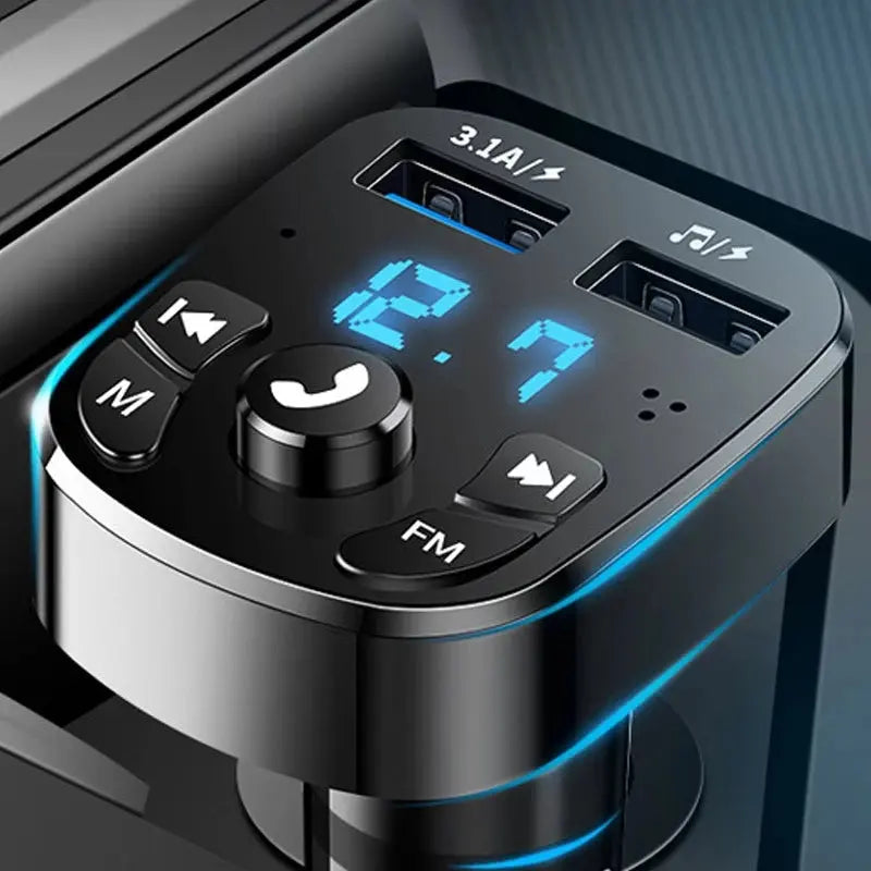 Bluetooth-compatible 5.0 FM Transmitter Car Player - GLR SHOPPING