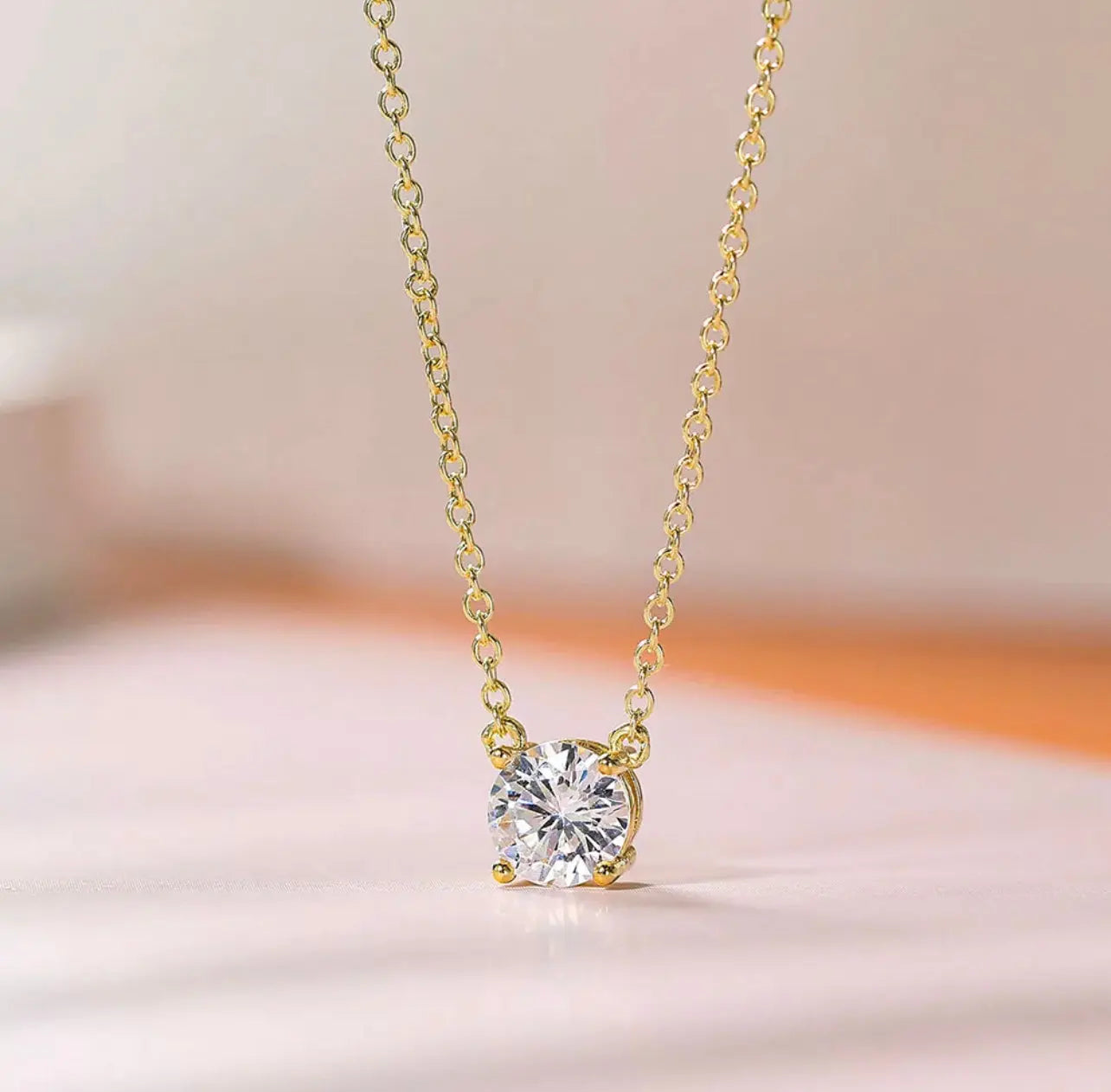 Classic Solitaire Necklaces. Silver or Gold. 10 necklaces per display. - GLR SHOPPING