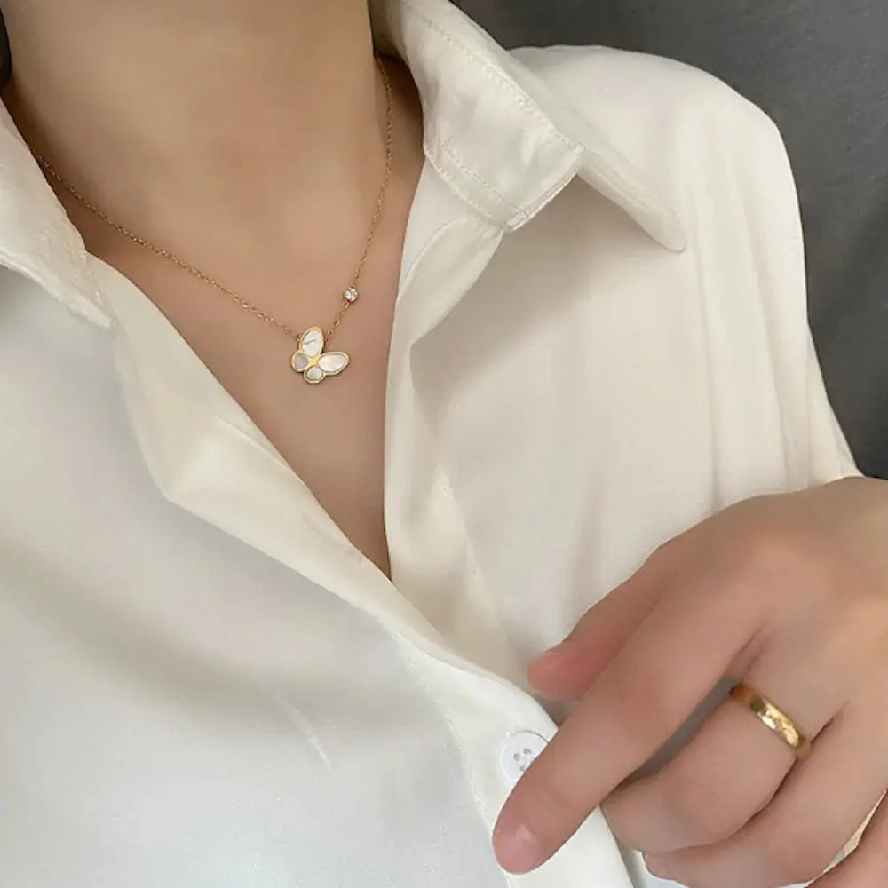 Womens Necklace With Butterfly Pedant - GLR SHOPPING