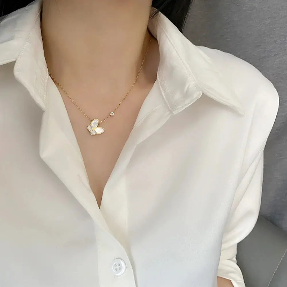 Womens Necklace With Butterfly Pedant - GLR SHOPPING