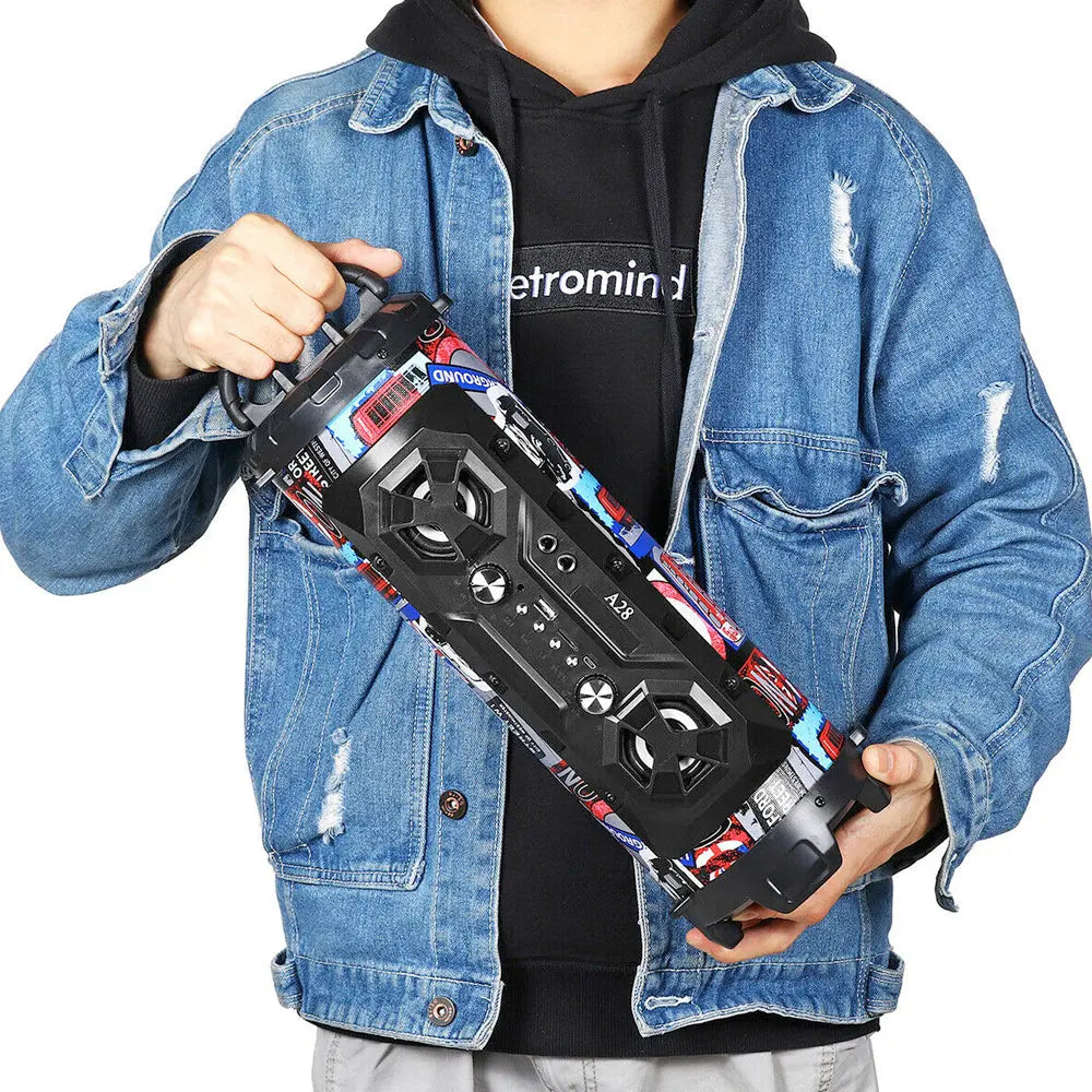 Portable Superior Bass Wireless Boombox with Radio Bluetooth Speakers - GLR SHOPPING