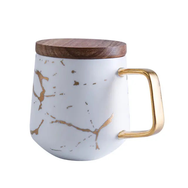 Coffee Mugs Marble Gold Inlay - GLR SHOPPING