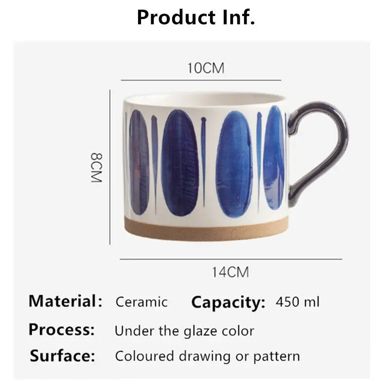 Japanese Style Hand Painted Ceramic Mugs - GLR SHOPPING