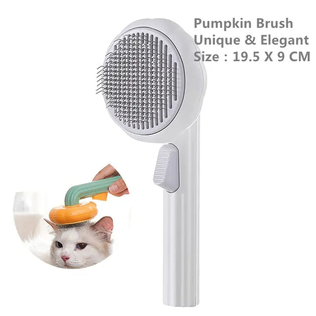 Pumpkin Pet Brush, Self Cleaning Slicker Brush - GLR SHOPPING