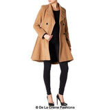 Wool Blend Double Breasted Skater Coat (1102)