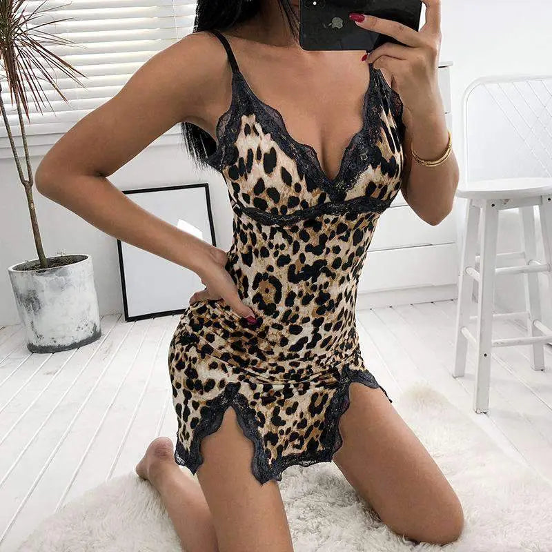 Vitalic Leopard Mini Dress - GLR SHOPPING