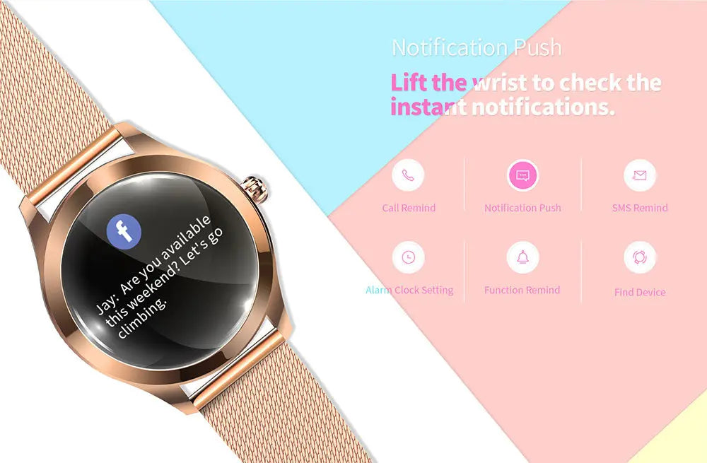 Women IP68 Waterproof Smart Watch - GLR SHOPPING