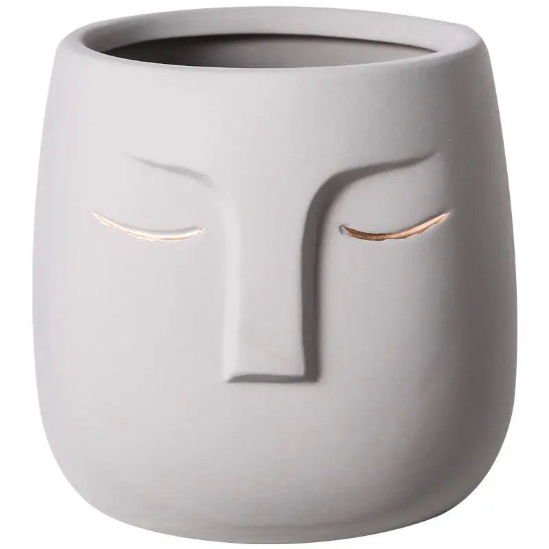 Ceramic Face Living Room Vase - GLR SHOPPING
