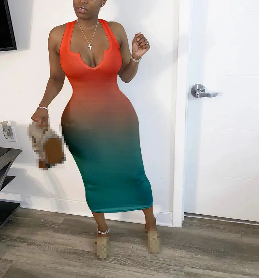 V-Neck Summer Dress - GLR SHOPPING