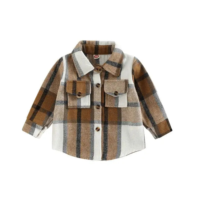 Toddler Plaid Patchwork Long Sleeve - GLR SHOPPING