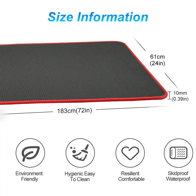 10mm Yoga Mat Extra Thick 1830*610mm NRB Non-slip Pillow Mat For Men Women Fitness Tasteless Gym Exercise Pads Pilates Yoga Mat - GLR SHOPPING