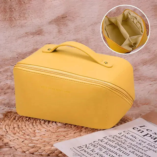 Large-Capacity Leather Cosmetic Bag - GLR SHOPPING