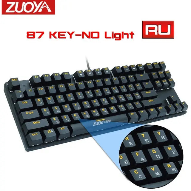 RGB Mix Backlit Wired Gaming Mechanical Keyboard - GLR SHOPPING