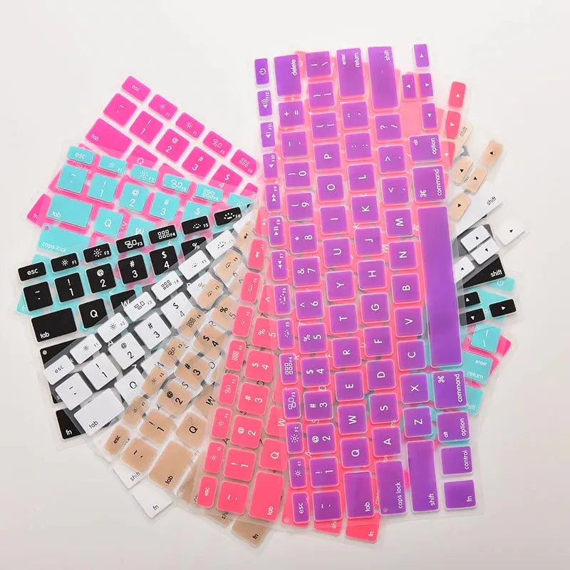 Candy Colors Silicone Keyboard Cover Sticker - GLR SHOPPING