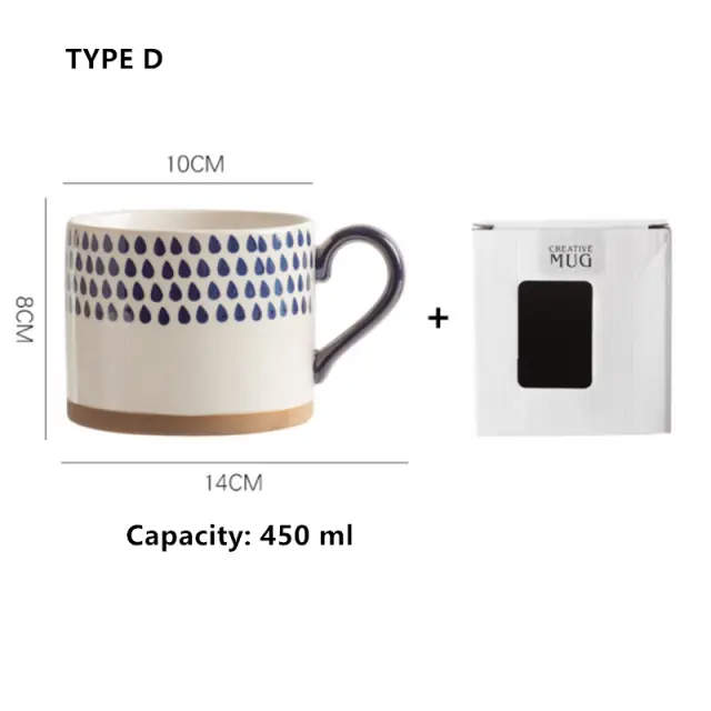 Japanese Style Hand Painted Ceramic Mugs - GLR SHOPPING