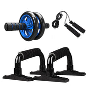 Muscle Exercise Equipment Abdominal Press Wheel Roller Home Fitness Equipment Gym Roller Trainer with Push UP Bar Jump Rope - GLR SHOPPING