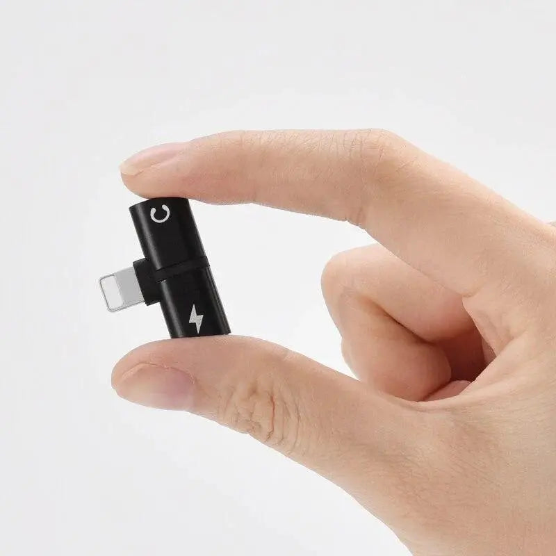 T-shaped 2-in-1 Dual-port Headphone Charger Adapter Gadget-4