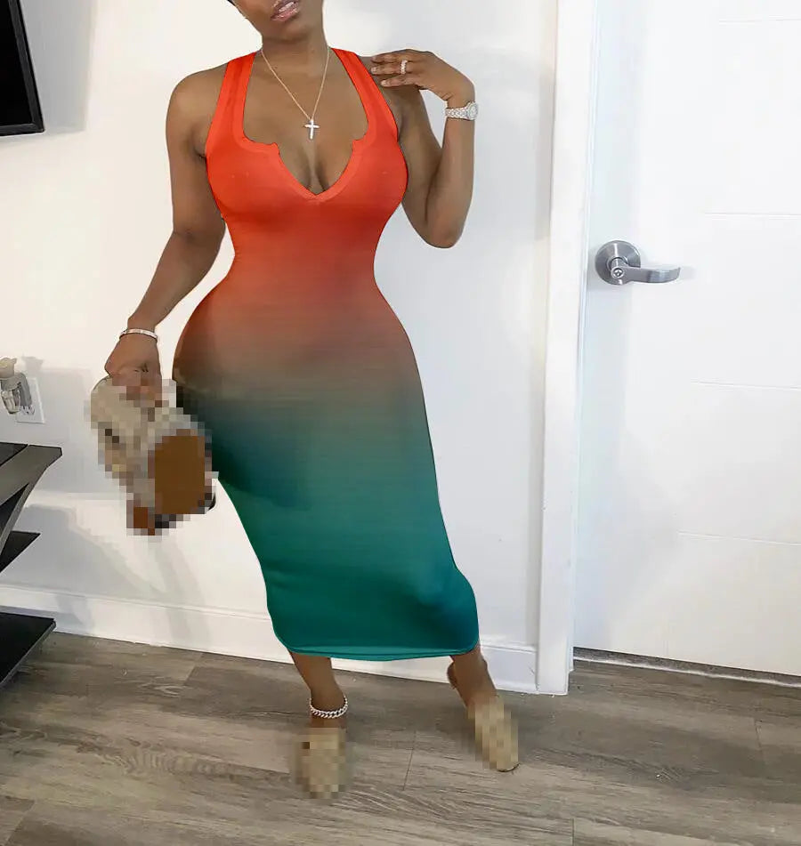 V-Neck Summer Dress - GLR SHOPPING