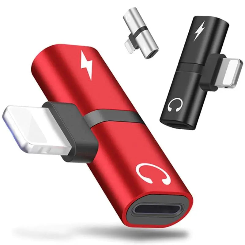 T-shaped 2-in-1 Dual-port Headphone Charger Adapter Gadget-4