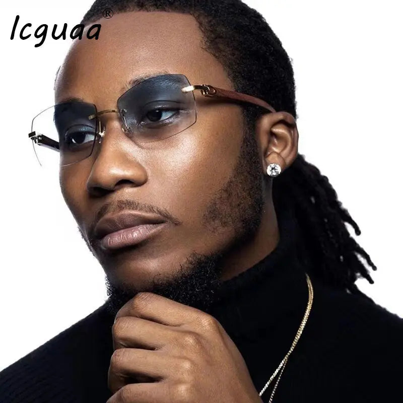 Rimless Steampunk Frameless Sunglasses - GLR SHOPPING