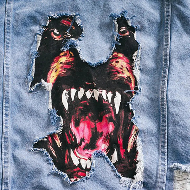 Dog Patch Denim Jacket - GLR SHOPPING