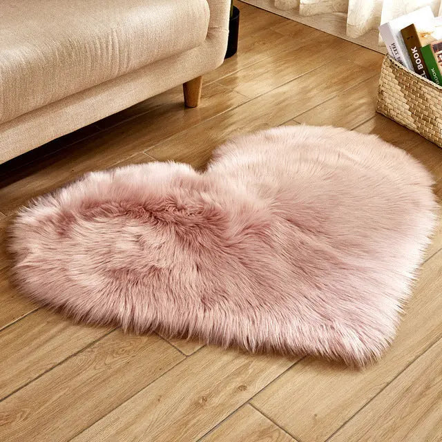 Heart Shape Fluffy Rug - GLR SHOPPING