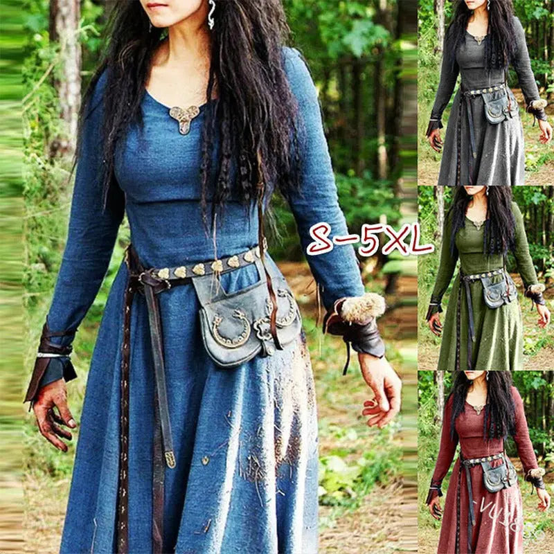 Medieval Long Sleeve Dress - GLR SHOPPING
