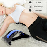 1pc Back Stretch Equipment Massager Massageador Magic Stretcher Fitness Lumbar Support Relaxation Spine Pain Relief random color