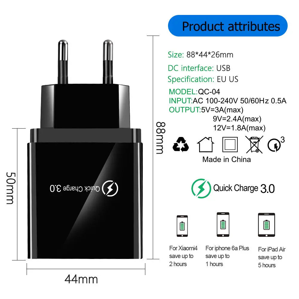 OLA USB Charger Quick Charge 3.0 Fast Charger - GLR SHOPPING