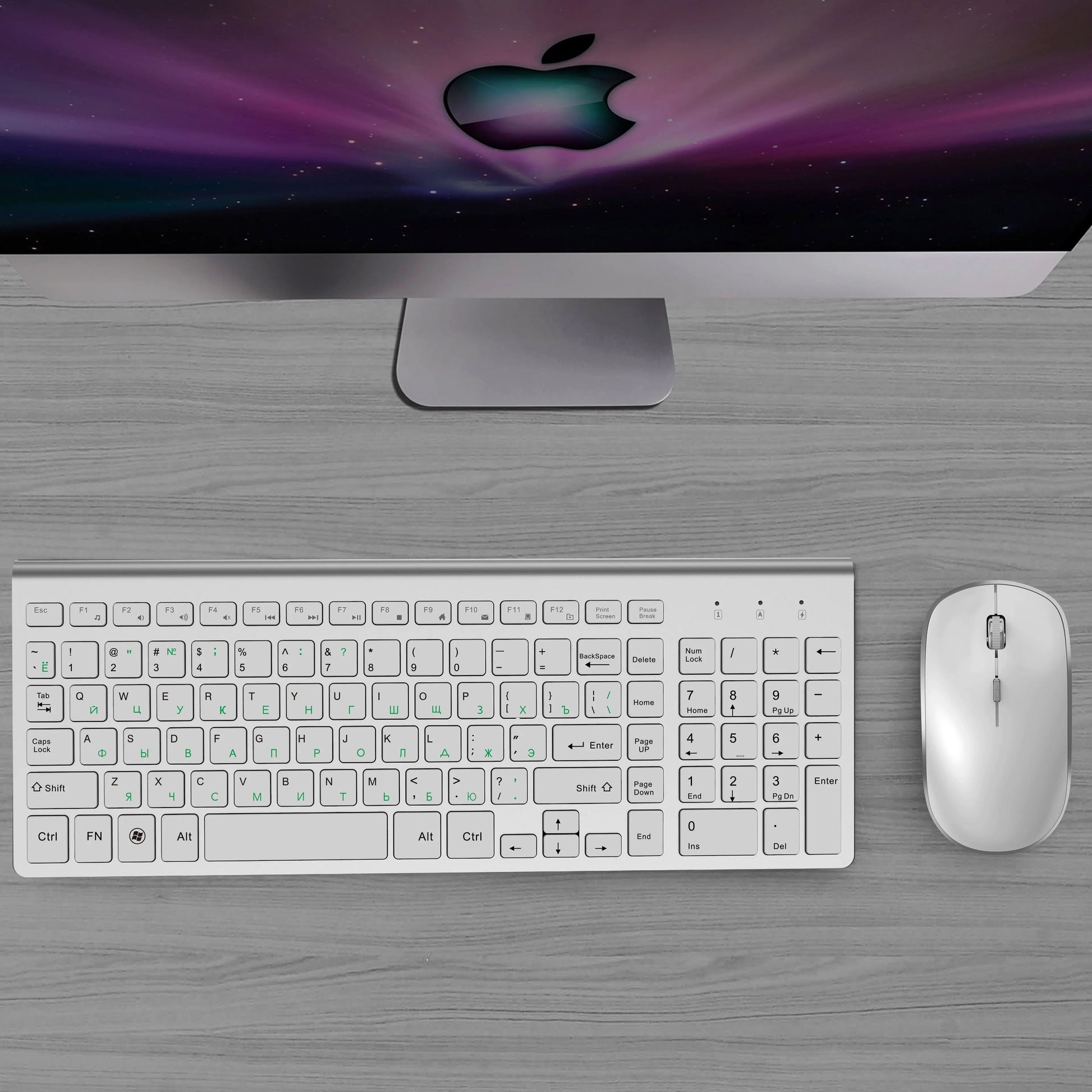 Wireless Ergonomic Thin Keyboard Mouse Set - GLR SHOPPING