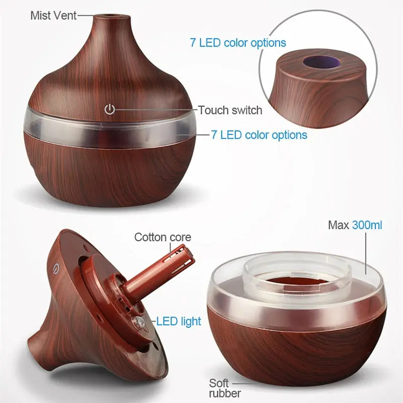 Wood Ultrasonic Air Humidifier - GLR SHOPPING