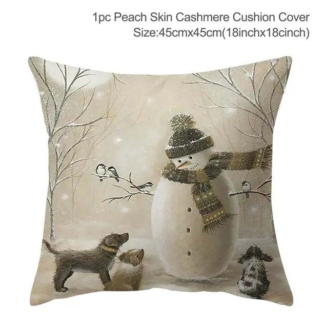 Christmas Elk Tree Cushion Cover - GLR SHOPPING