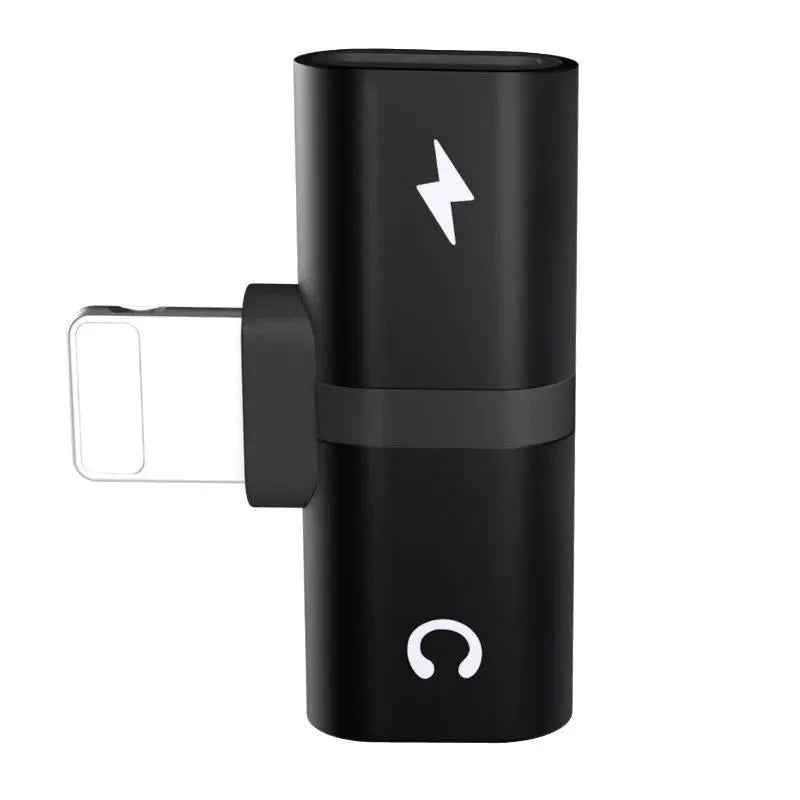 T-shaped 2-in-1 Dual-port Headphone Charger Adapter Gadget-4