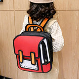 2D Comic Adjustable Strap Bookbag