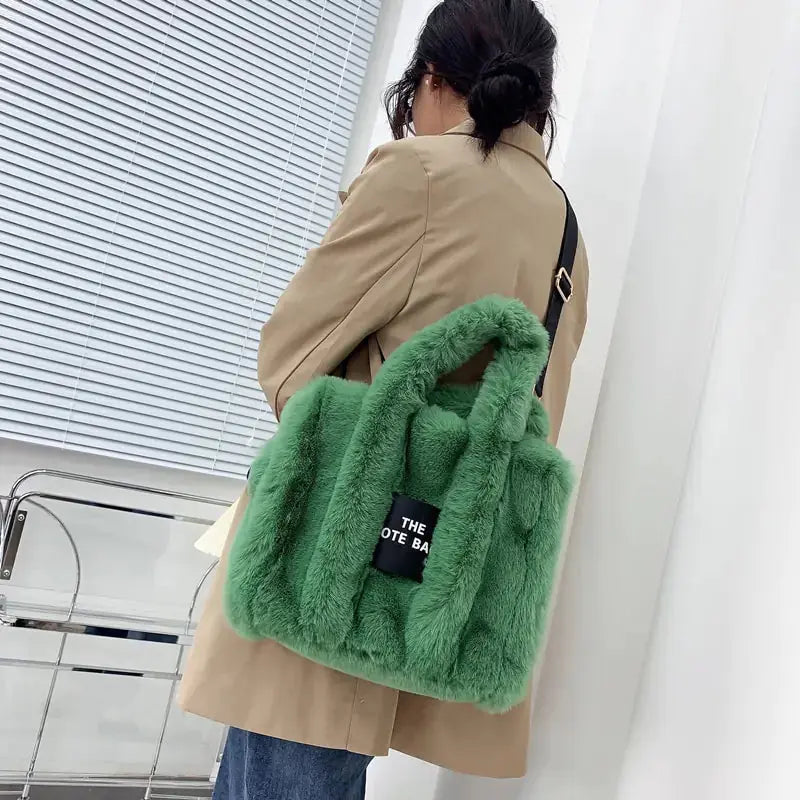 Designer Faux Fur Tote Bag - GLR SHOPPING