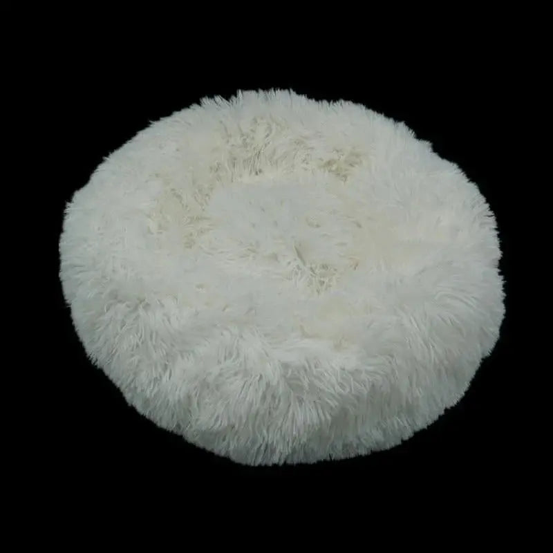 Super Soft Long Plush Donut Round Pet Bed - GLR SHOPPING