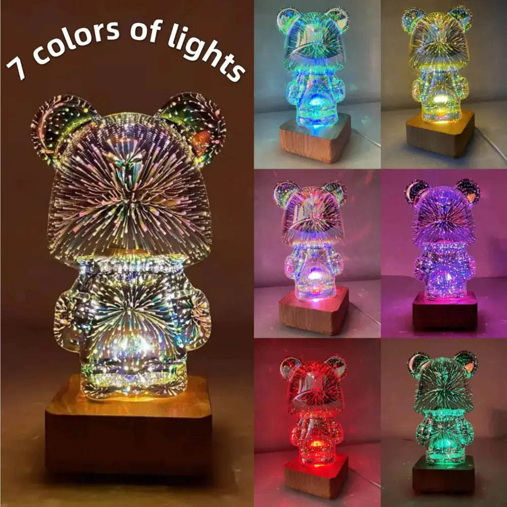 3D Bear Firework Light Lamp - GLR SHOPPING