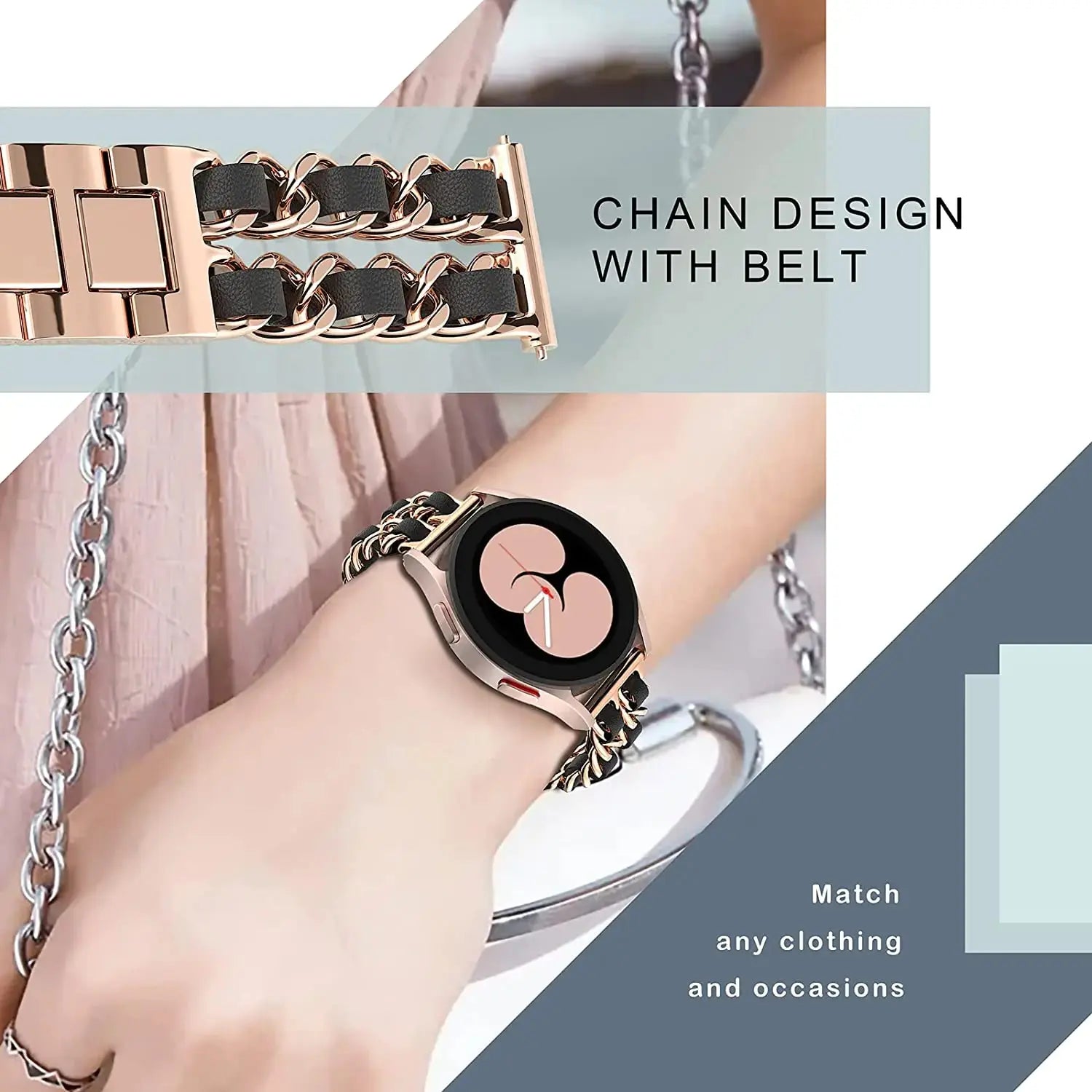 Metal Leather Strap for Samsung Watch - GLR SHOPPING