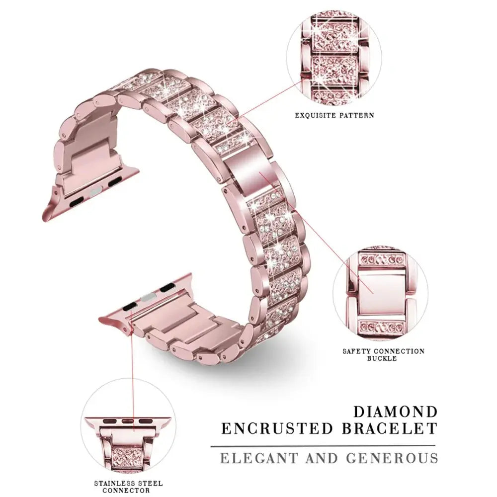 Band + Case Metal Strap For Apple Watches - GLR SHOPPING