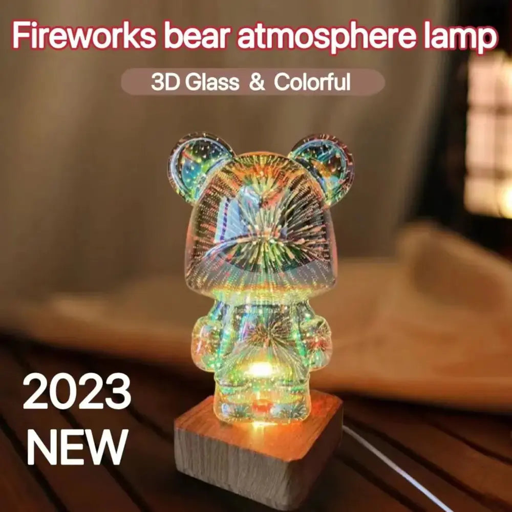 3D Bear Firework Light Lamp - GLR SHOPPING