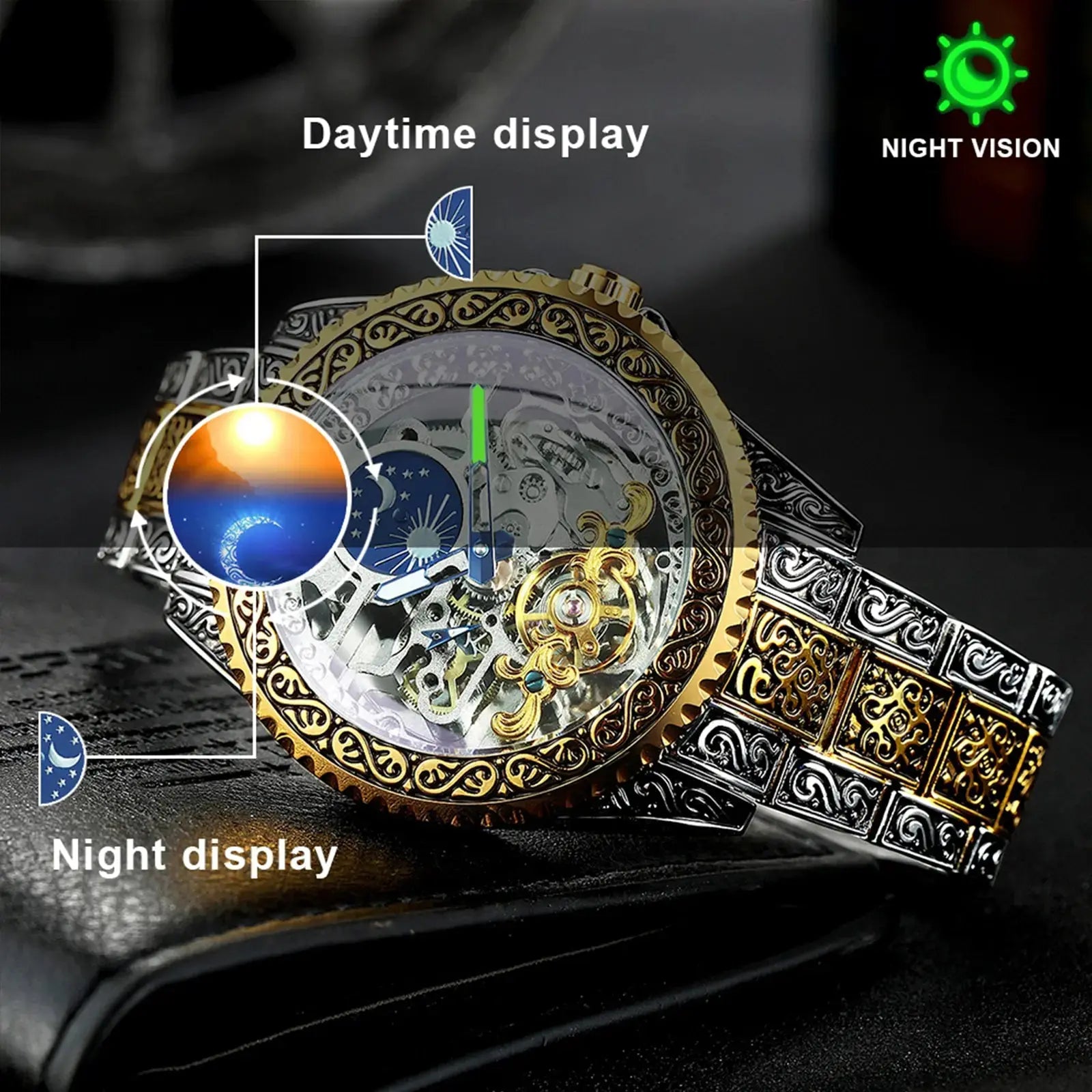 Luxury Moon Phase Mechanical Watches - GLR SHOPPING