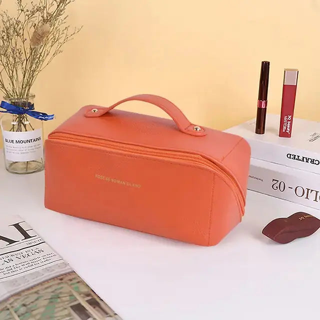 Large-Capacity Leather Cosmetic Bag - GLR SHOPPING