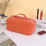 Large-Capacity Leather Cosmetic Bag