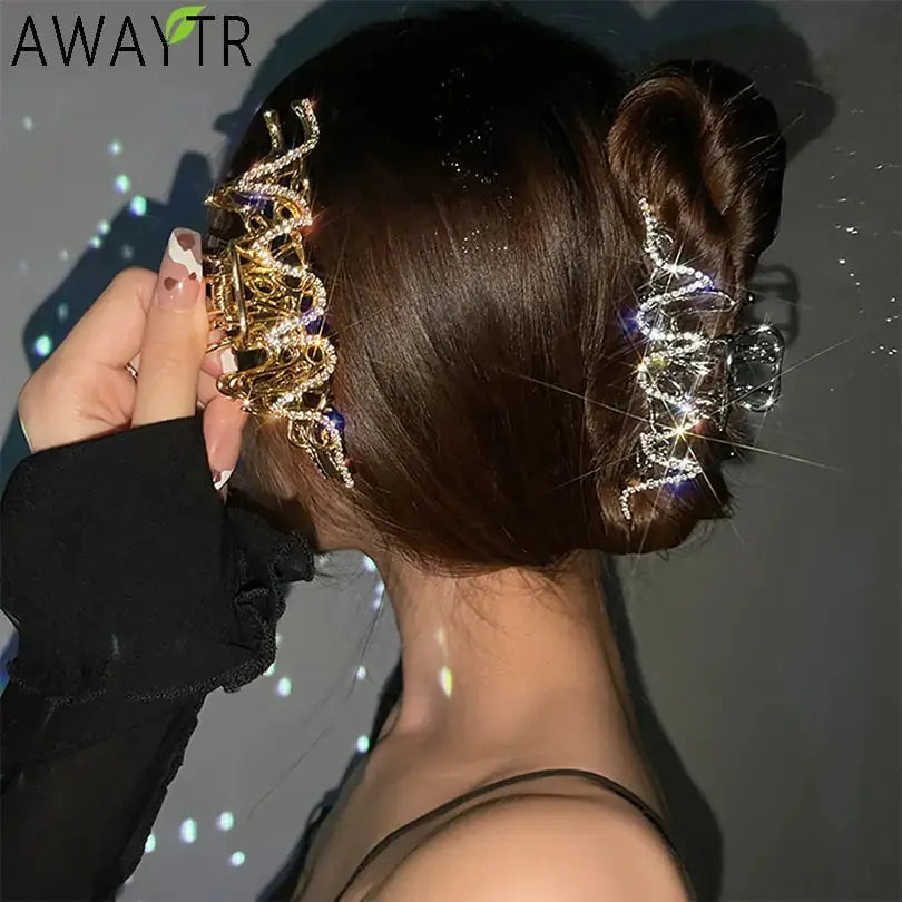 Hair Claw Crab Crystal Pearl Clip GLR SHOPPING