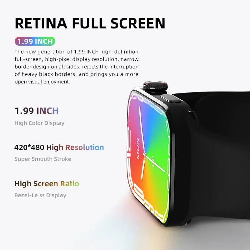 NFC Right Angle Design Bluetooth Smartwatch - GLR SHOPPING