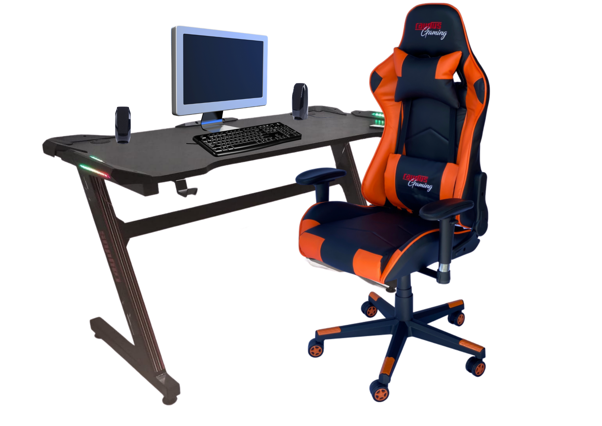 DELETE THIS SKU - Raydus Gaming Z shaped PC RGB Desk Cup Holder and Ultramarine Dione