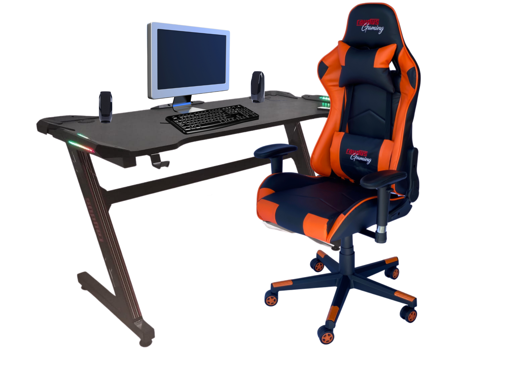 DELETE THIS SKU - Raydus Gaming Z shaped PC RGB Desk Cup Holder and Ultramarine Dione