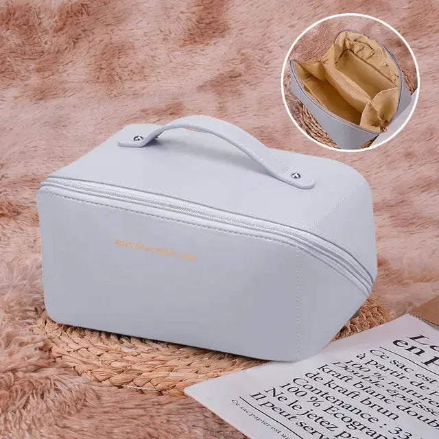 Large-Capacity Leather Cosmetic Bag - GLR SHOPPING