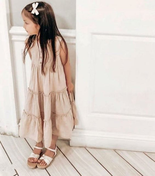 Baby Girl Clothes Summer 2020 Solid Girls Dress Toddler Kids Girl